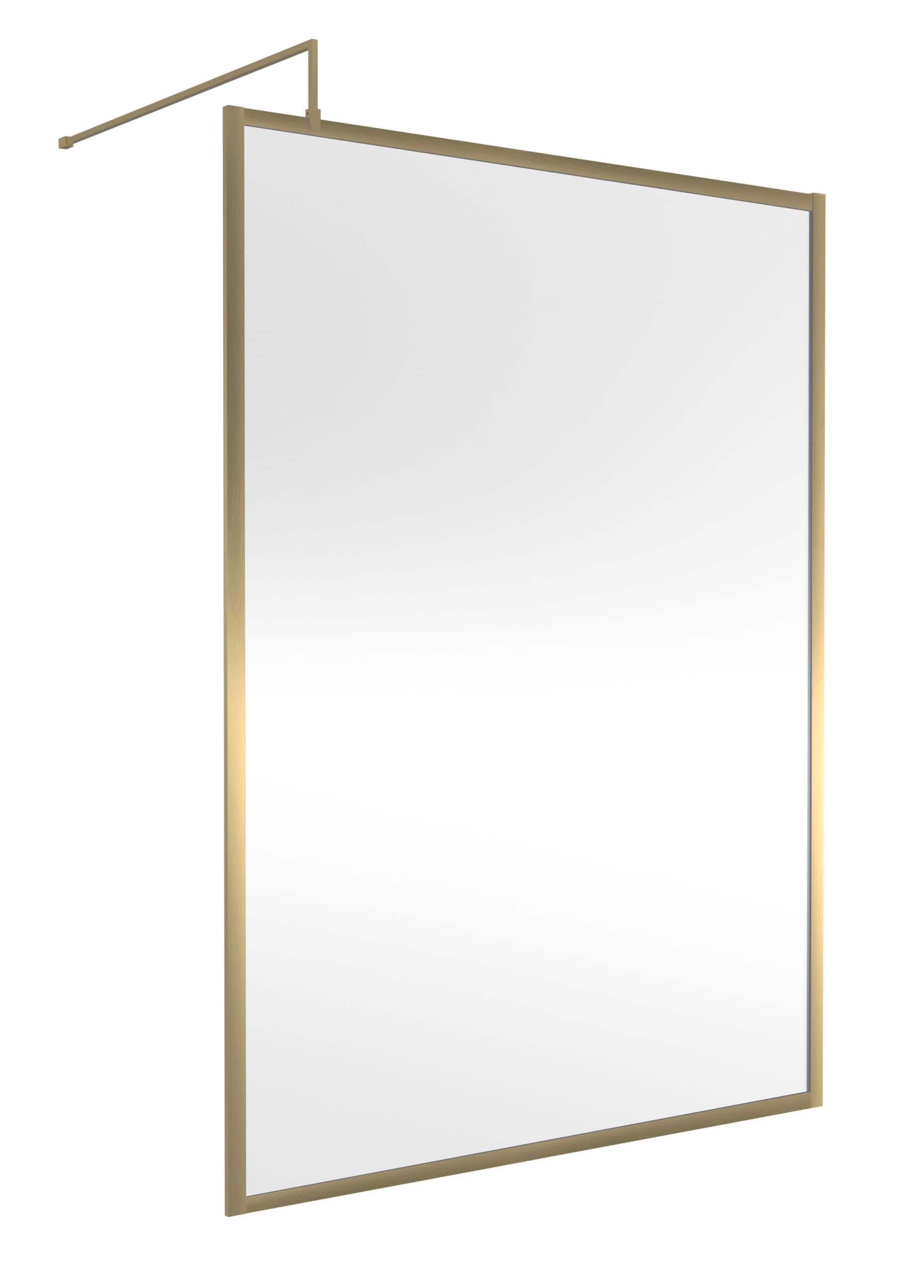 Bright modern bathroom mirror with wooden frame and sleek design, ideal for contemporary bathroom decor and space optimisation. Perfect for creating a stylish and functional bathroom environment.