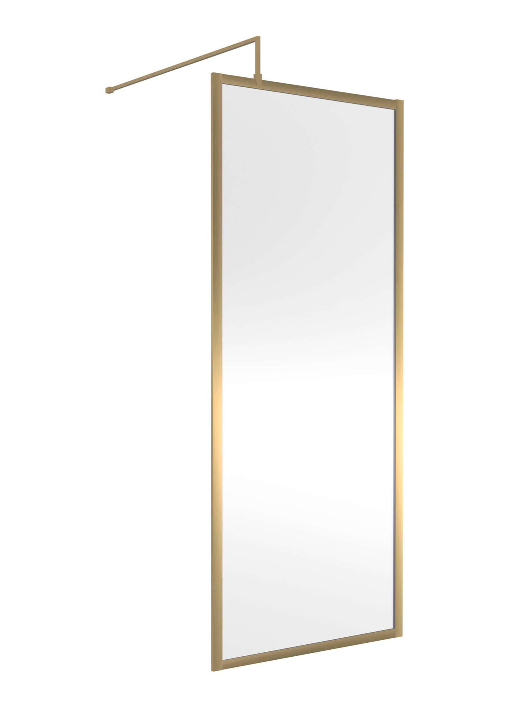 Sleek full-length bathroom mirror with wooden frame, ideal for modern bathroom decor and space-saving design. Perfect for applying makeup or checking your look in a stylish setting.