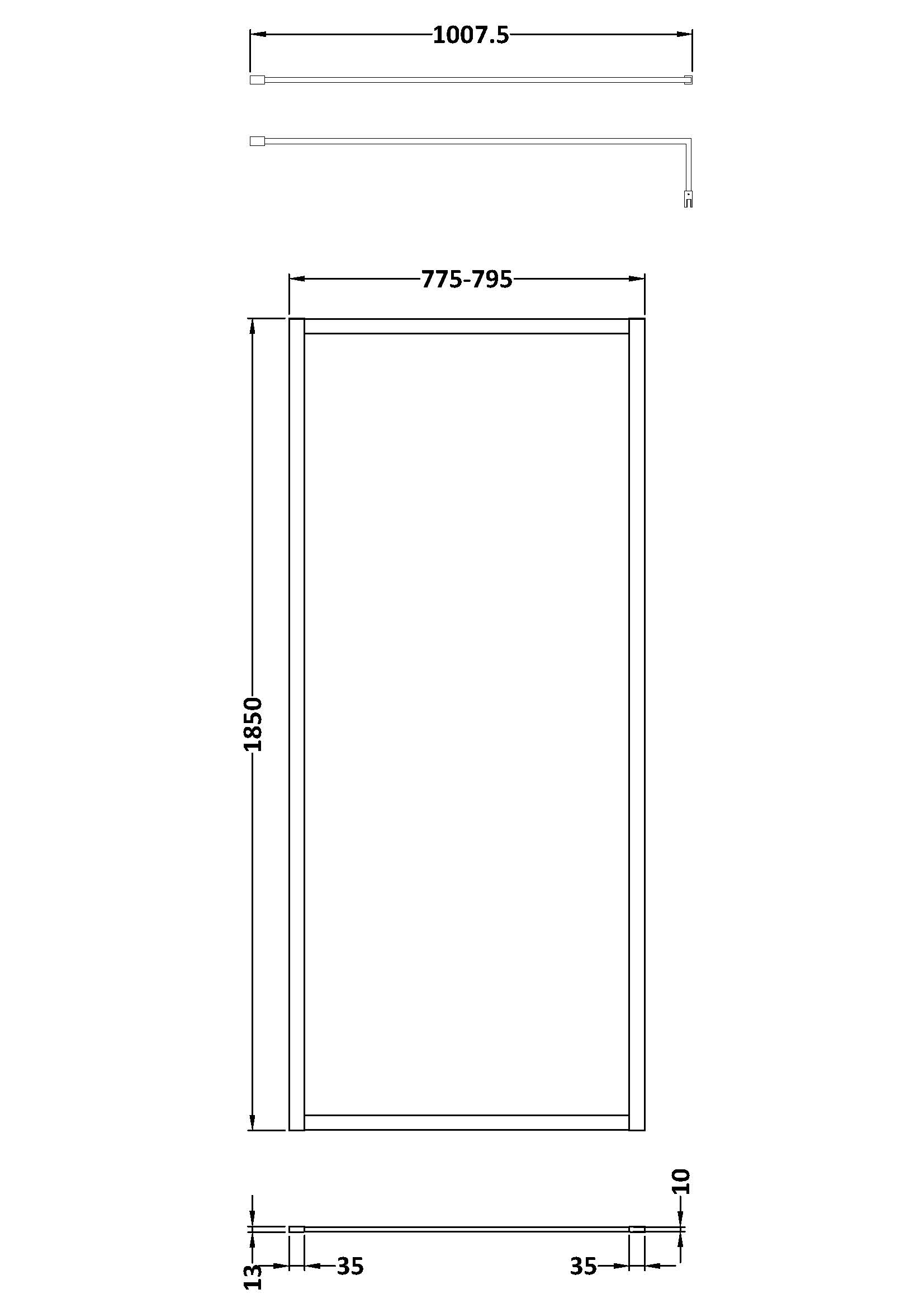 Luxe walk-in shower enclosure with adjustable width, modern glass panels, and durable hardware for elegant bathroom upgrades. Perfect for contemporary bathroom designs.