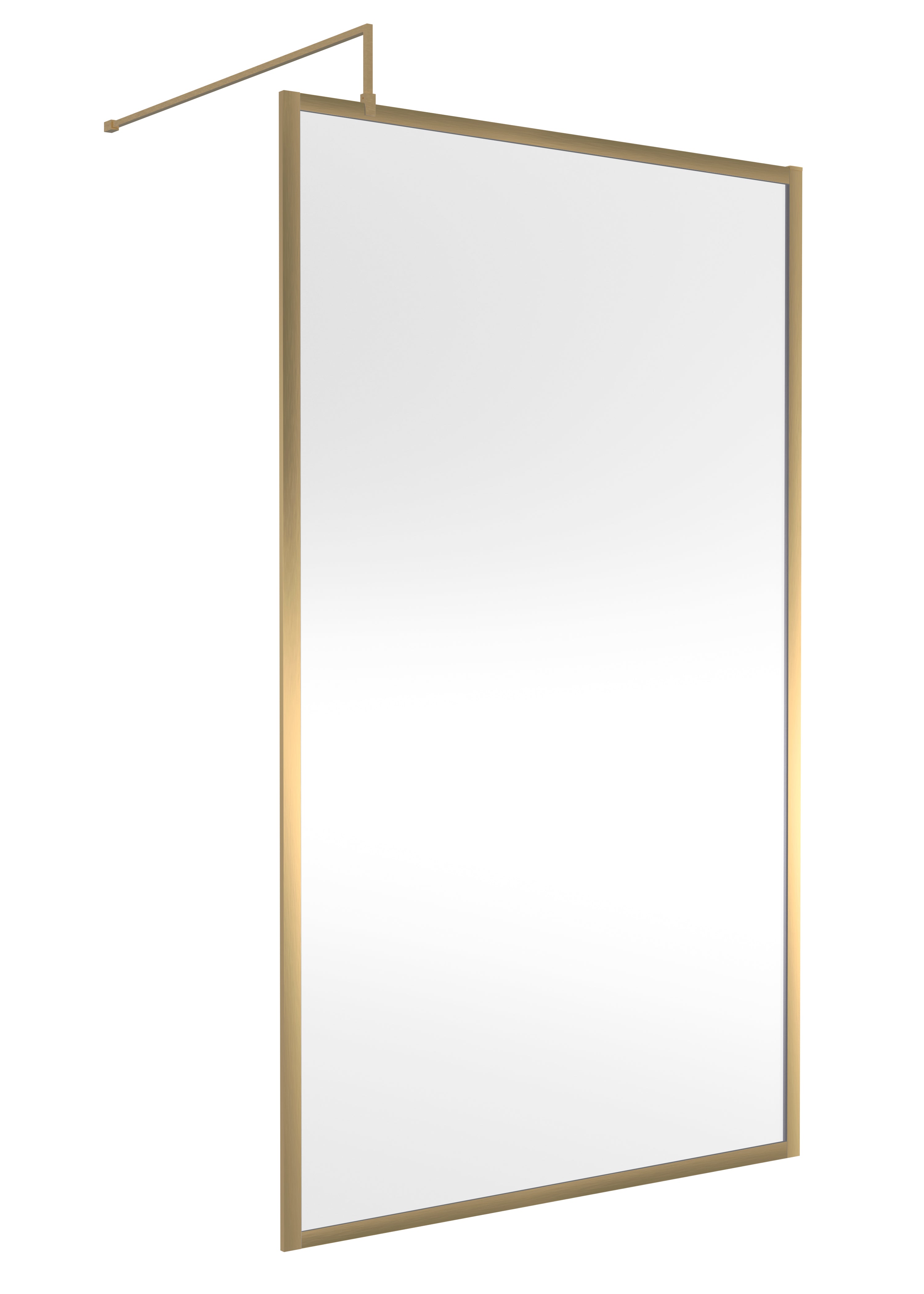 Stylish full-length bathroom mirror with a sleek wood frame, perfect for modern bathroom designs and fixtures.