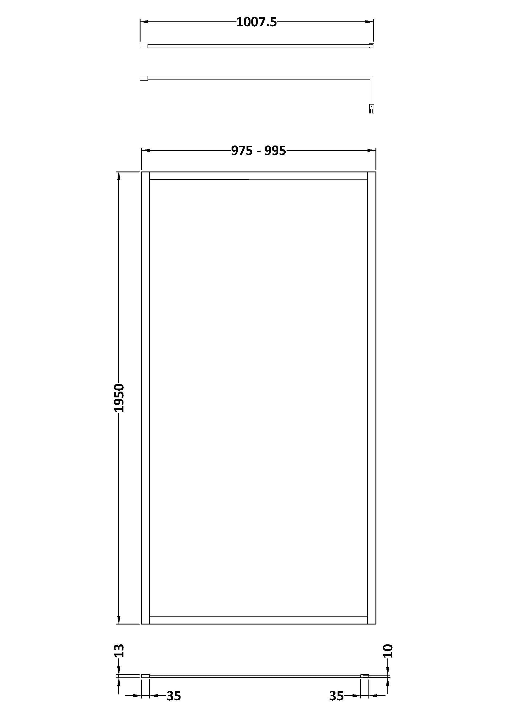 Modern walk-in shower enclosure with adjustable width, durable glass panels, and sleek design for contemporary bathrooms. Perfect for enhancing bathroom style and functionality.