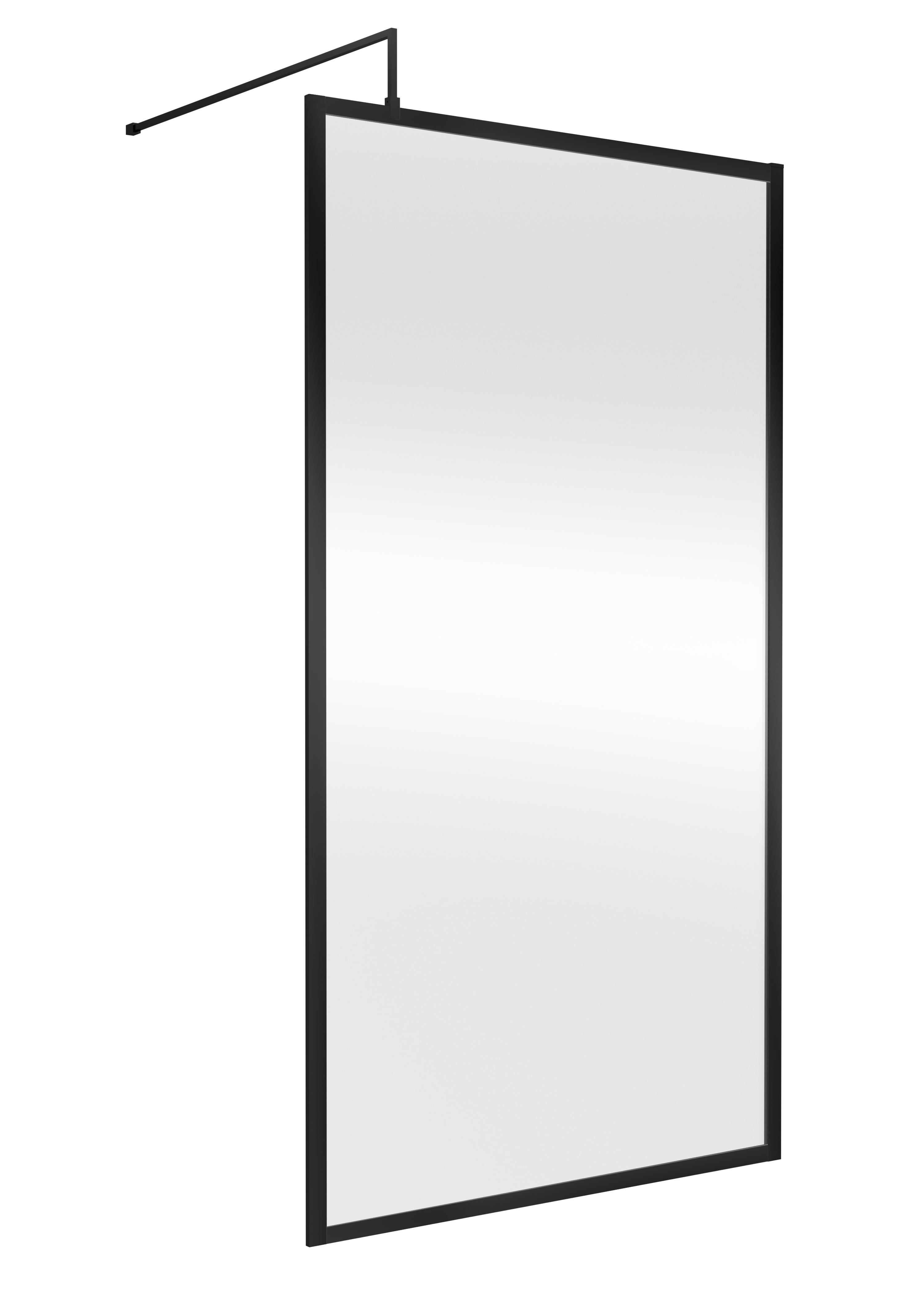 Stunning black-framed vertical bathroom mirror with LED lighting, ideal for modern bathrooms, offering a sleek design for enhanced grooming and decor.