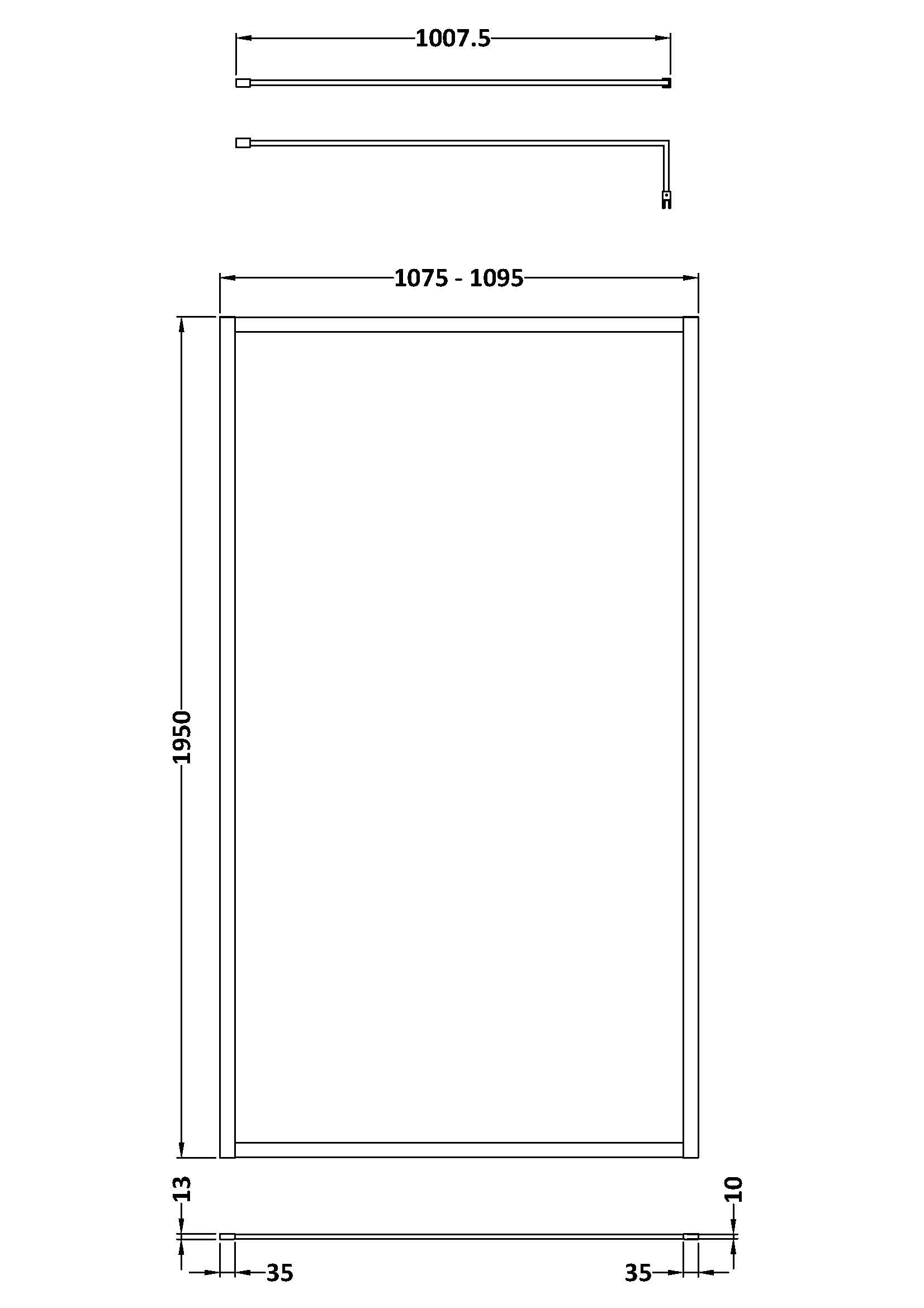 Slimline shower enclosure with sleek glass panels and modern hardware, ideal for compact bathrooms, offering a stylish and space-saving shower solution from Bubly Bathrooms.