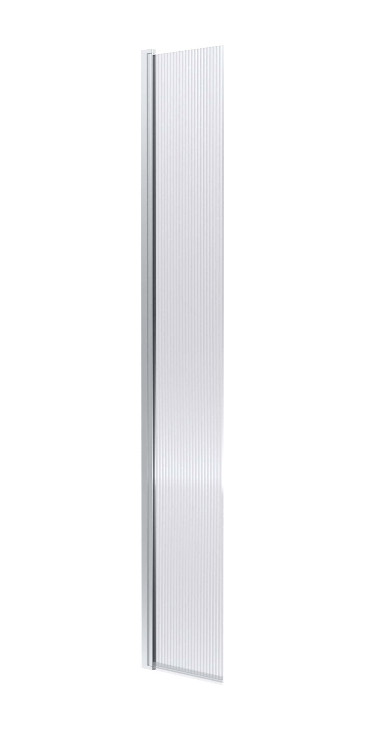 Slimline shower screen for modern bathroom renovation, featuring clear glass panels and stainless steel fixtures for a sleek, minimalist look. Ideal for space-saving shower enclosures.