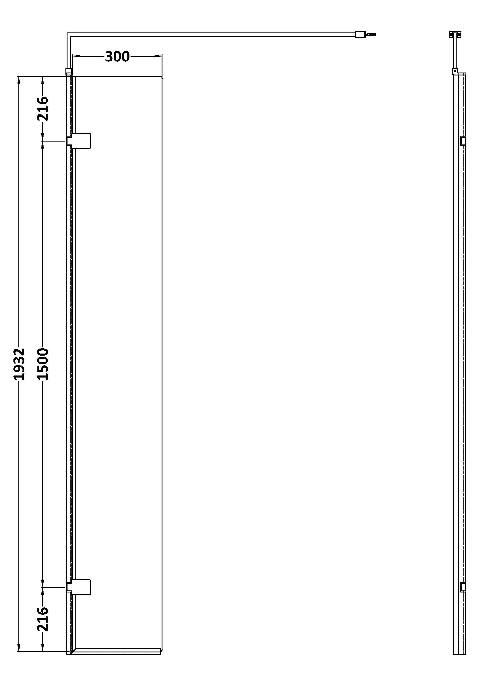 Slimline shower enclosure with precise dimensions, perfect for modern bathrooms with sleek design and easy installation. Designed for functionality and style in contemporary bathroom renovations.