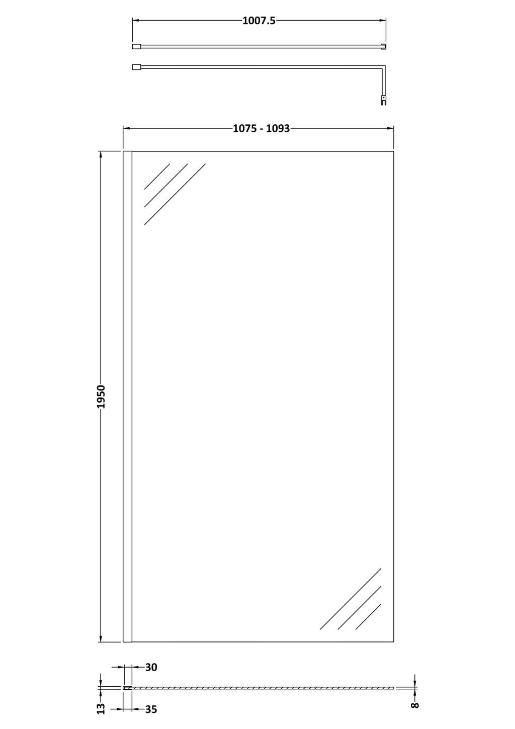 Mirror with measurements for bathroom decor, featuring a sleek design and reflective surface ideal for modern bathroom spaces. Perfect for enhancing lighting and creating a spacious feel.