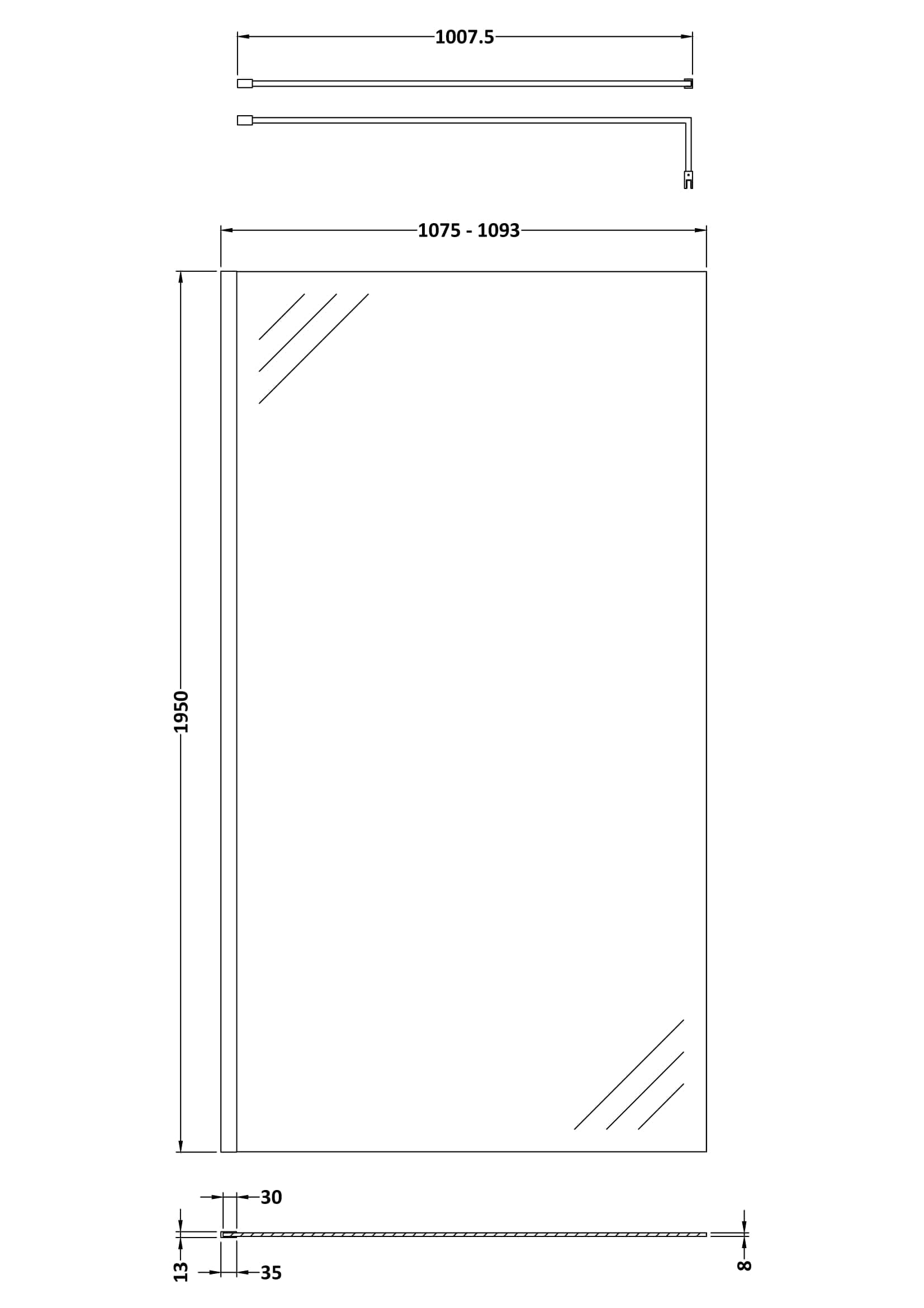 Mirror with measurements for bathroom decor, featuring a sleek design and reflective surface ideal for modern bathroom spaces. Perfect for enhancing lighting and creating a spacious feel.