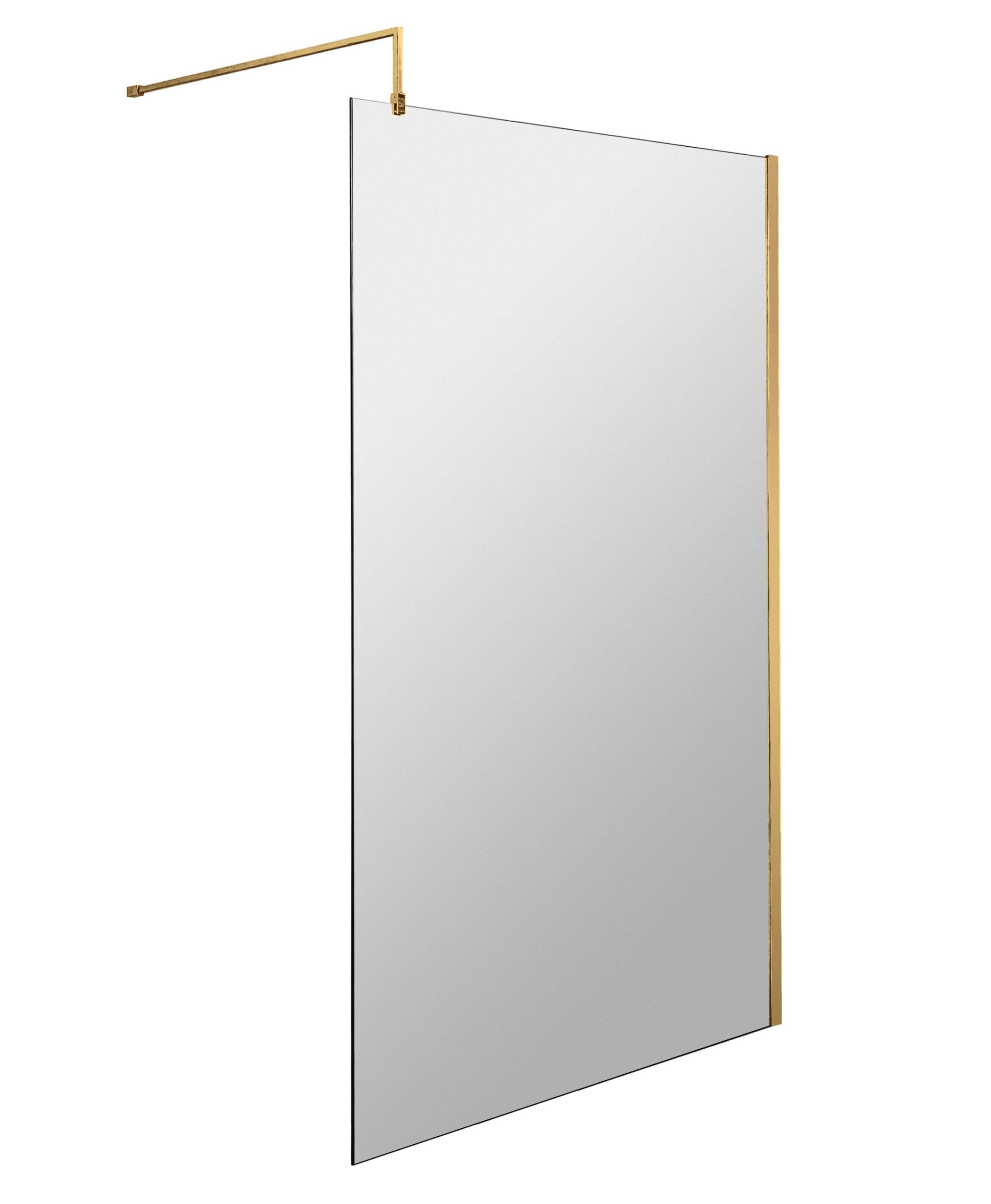Sleek bathroom mirror with a gold edge design, perfect for modern bubly bathrooms, enhancing space and style with high-quality materials.