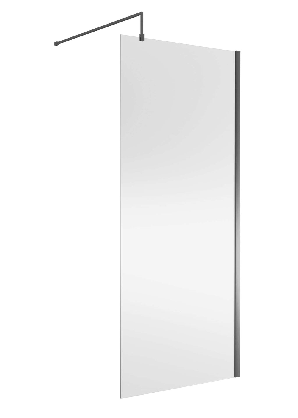 Sleek modern bathroom mirror with black metal edge, designed for stylish bathrooms and shower areas, offering both functionality and contemporary aesthetics.