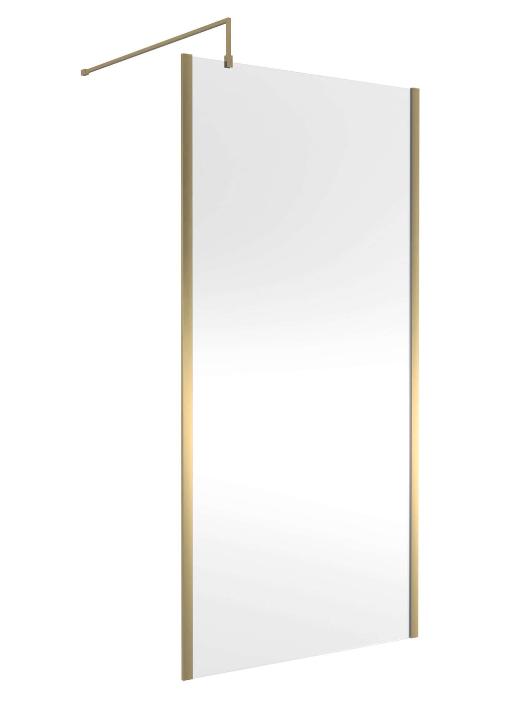 Sleek modern bathroom glass shower screen with wooden accents, ideal for contemporary bathroom designs and space-saving functionality.