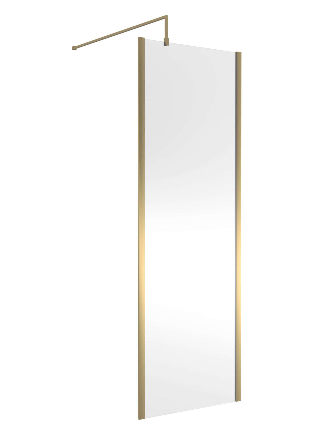 Sleek freestanding bathroom shower panel with glass door and wood accents, perfect for modern bathroom renovations and stylish ensuite designs.