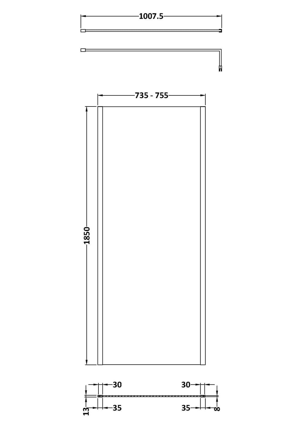 High-quality shower enclosure with precise measurements, ideal for modern bathrooms. Durable glass panels and sleek design enhance bathroom aesthetics and functionality, perfect for any bathroom renovation.