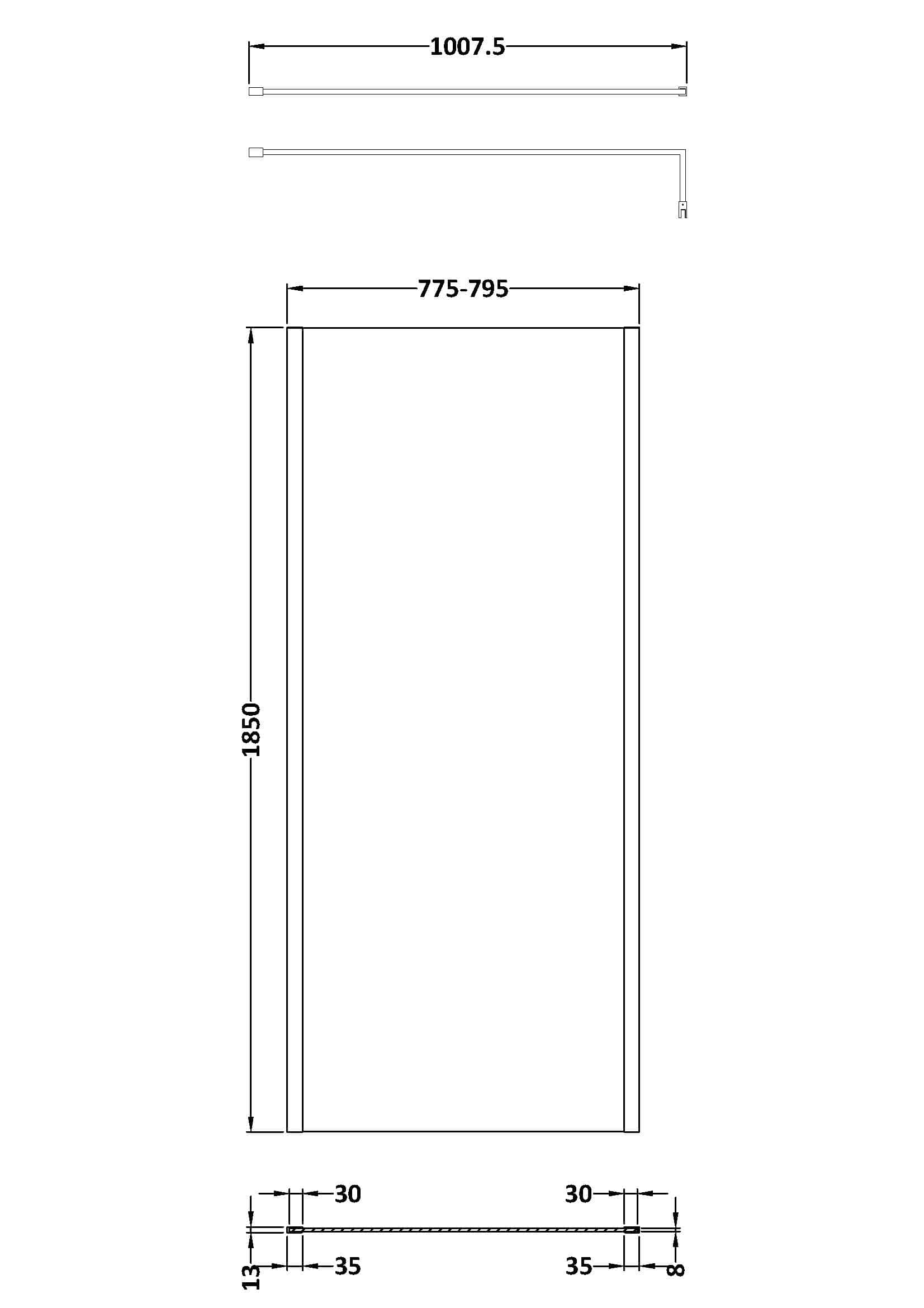 High-quality modern bathroom shower panel with precise dimensions for custom installation. Designed for durability and style, perfect for updating your luxury bathroom space.