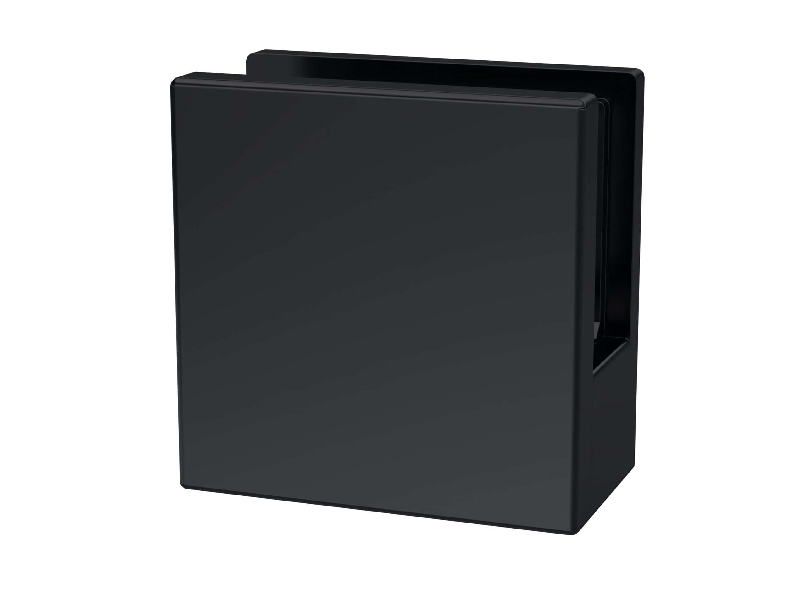 Black bathroom wall-mounted storage cabinet with sleek modern design. Suitable for organising bathroom essentials in a stylish, space-saving solution.