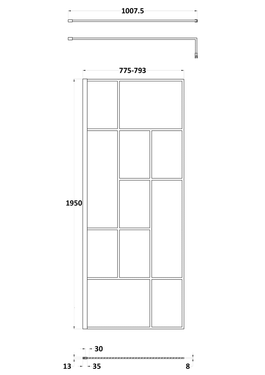Modern bathroom shower screen with sleek frame and clear glass for a stylish and functional upgrade. Perfect for bespoke bathroom designs and space optimisation.
