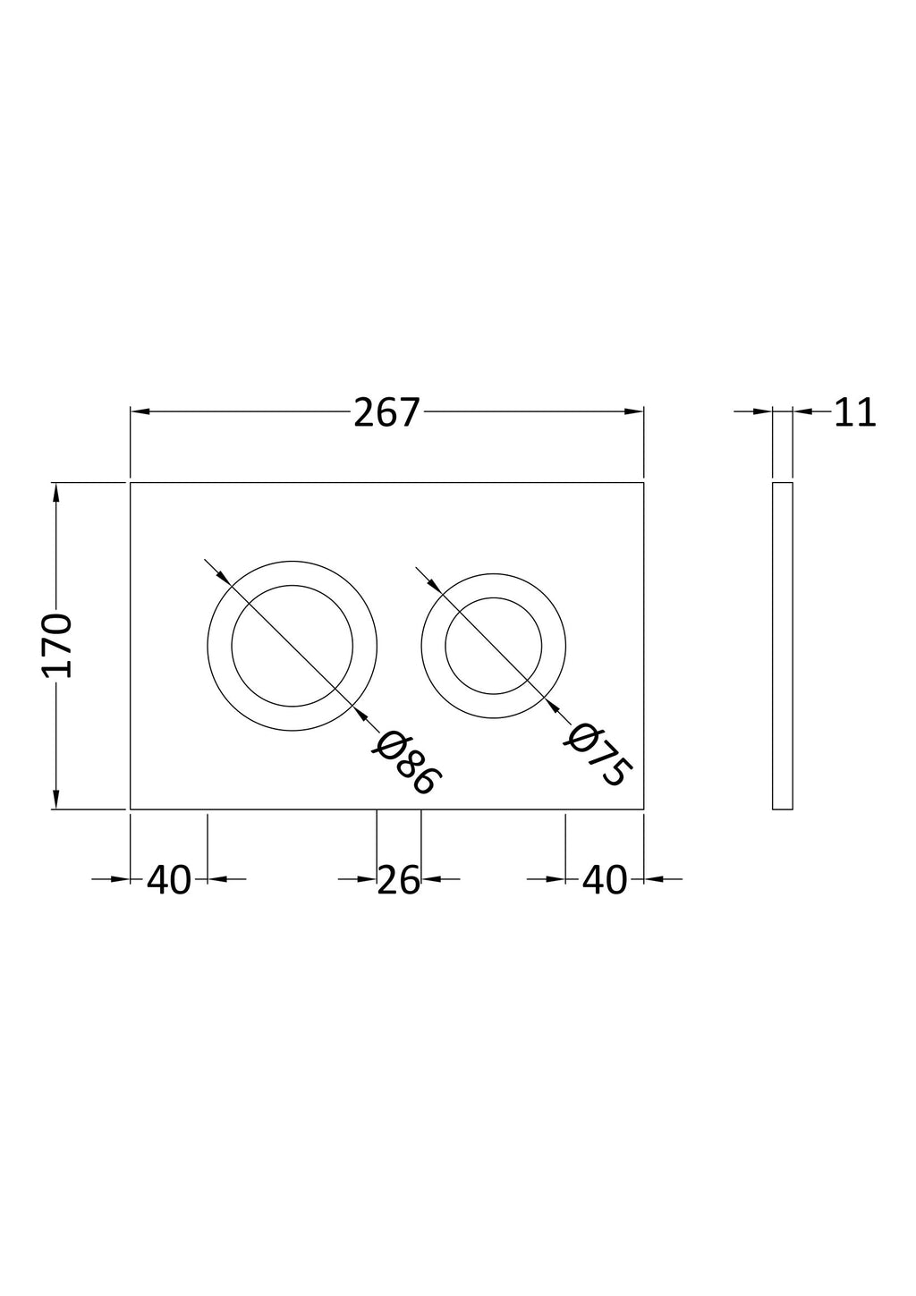Precise technical drawing of bathroom fixtures with measurements for bubble baths, ideal for bathroom renovation design.