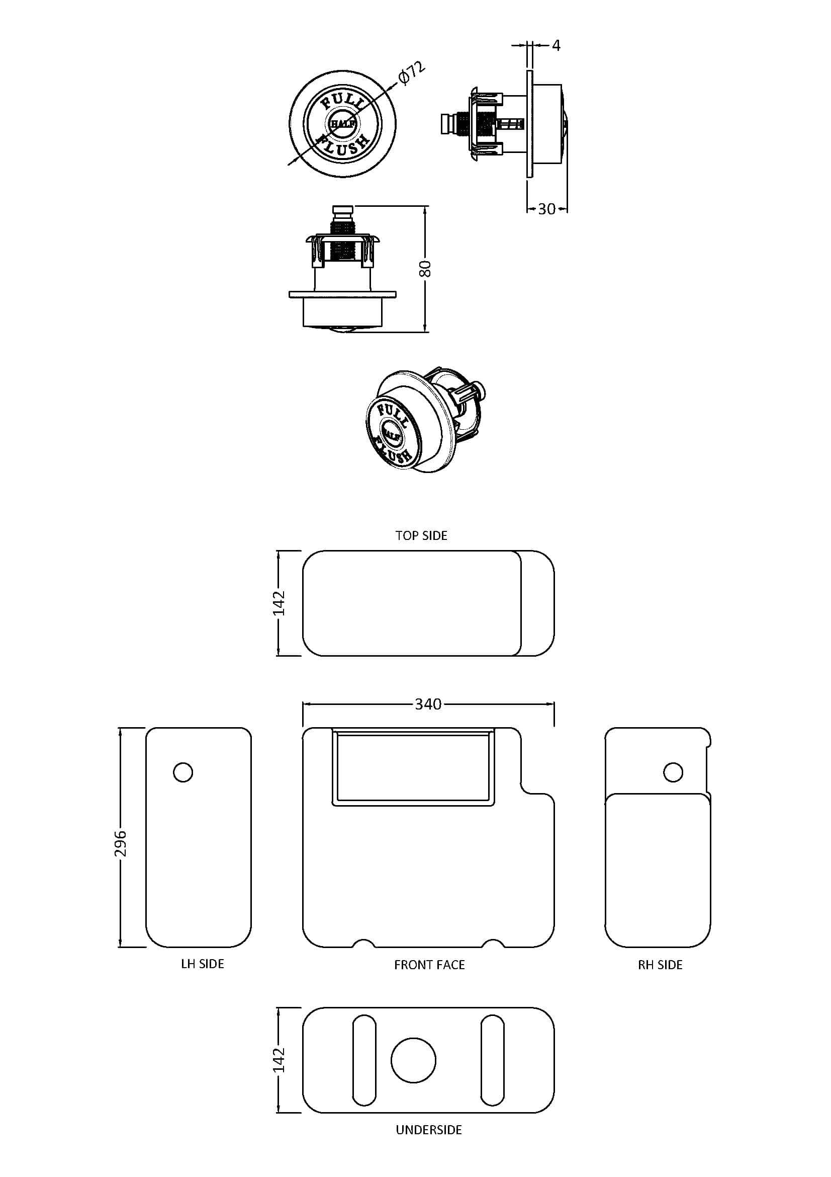 Corrosion-resistant bathroom sink drain cover with Bubly flush logo for improved hygiene. Ideal for modern bathroom design, featuring durable materials and easy installation.